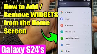 Galaxy S24S24Ultra How to AddRemove WIDGETS to the Home Screen [upl. by Dot]