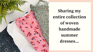 Sharing my entire collection of woven summer dresses  Sewing inspiration  Handmade wardrobe [upl. by Aniehs]