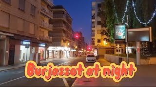 Walking tour at night around Burjassot in Valencia Spain Street lights [upl. by Cooperman]