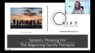 Systems Thinking For The Beginning Family Therapist [upl. by Akiret620]