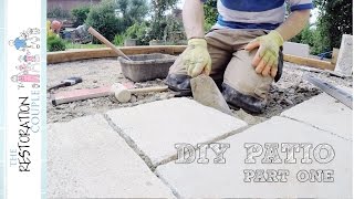 Laying a Natural Stone Patio  DIY  PART 1 [upl. by Gnilyam]