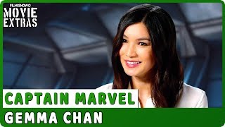 CAPTAIN MARVEL  Onset Interview with Gemma Chan quotMinnErvaquot [upl. by Roseline]