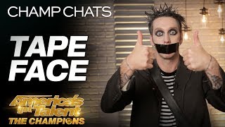 Tape Face Leaves Us Speechless With This Interview  Americas Got Talent The Champions [upl. by Eido]