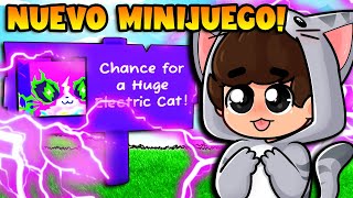 ASI ES EL MINIJUEGO PARA CONSEGUIR LA HUGE ELECTRIC CAT EN PET SIMULATOR 99 DE ROBLOX [upl. by Reeba595]