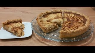 Recette simple Tarte aux pommes normande à la cassonade  The Norman apple tart with cassonade [upl. by Rondi]