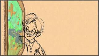 Animation Pencil Test  Walt touching painting [upl. by Nnoryt854]