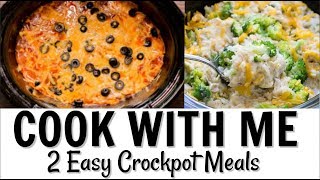 COOK WITH ME  2 EASY CROCK POT MEALS  CHICKEN RECIPES [upl. by Terrance]