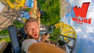 We Rode The BEST ROLLER COASTERS at WALIBI HOLLAND [upl. by Seugirdor851]