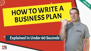 How To Write A Business Plan  Two Types Explained In 60 Seconds BusinessPlan [upl. by Llebanna]