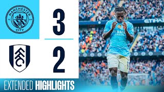 EXTENDED HIGHLIGHTS  Man City 32 Fulham  Kovacic brace in hard fought win [upl. by Lrig]