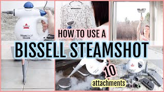 HOW TO USE A BISSELL STEAMSHOT HARD SURFACE HANDHELD STEAM CLEANER  ACCESSORY TOOL DEMONSTRATION [upl. by Sigismund489]