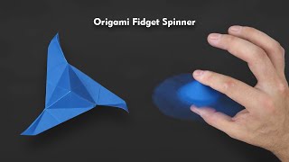 Easy Origami Fidget Spinner  How to Fold [upl. by Ehpotsirhc62]