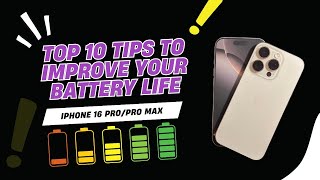 Top 10 Tips to Improve Battery Life on Your iPhone 16 ProPro MaxPlus [upl. by Halas713]