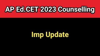 AP EdCET 2023 Counselling sampathinformation [upl. by Trofmoc372]