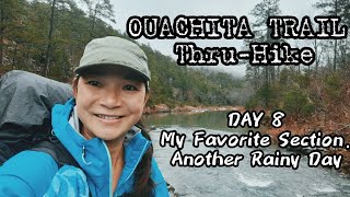 Ouachita Trail Day 8 Mile 1217  1432 Hwy 27 to Blue Mountain Shelter Hiking in Heavy Rain [upl. by Bearnard]