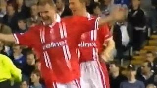 Leicester City v Middlesbrough 199899 GAZZA GOAL [upl. by Ydnec]