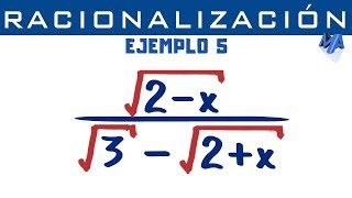 Racionalización de denominadores  Ejemplo 5 Binomio [upl. by Gniliem]