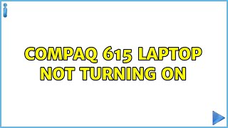 Compaq 615 Laptop not Turning On [upl. by Norvall601]