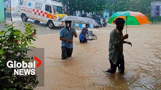 Cyclone Michaung At least 4 dead as tropical storm approaches floods south India [upl. by Karlise]