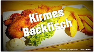 Backfisch im Bierteig  Wie von der Kirmes Sau lecker [upl. by Ociram]