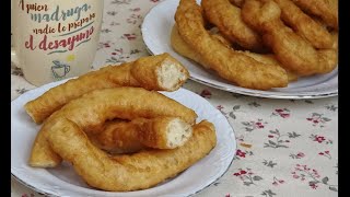 CHURROS CASEROS PORRAS RECETA ESPAÑOLA🇪🇸 SPANISH CHURROS [upl. by Ecniuq]