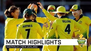 Jonassen stars to sink Kiwis  First CommBank ODI [upl. by Lesiram519]