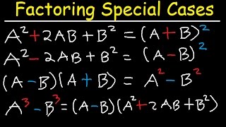 Factoring Binomials amp Trinomials  Special Cases [upl. by Adnohryt]