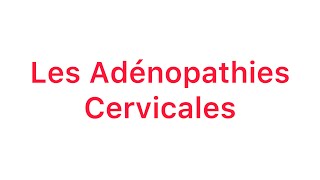 📍 Comprendre Les Adénopathies Cervicales en 30 min 🔥  ORL  Khadidja ferdj [upl. by Towland128]