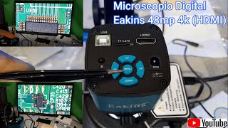 Microscopio Digital Eakins 48mp 4k HDMI unboxing👈Funciones y Manejo Paso a Paso REVIEW ✅Parte 2 [upl. by Lizzie]