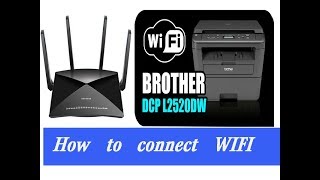 How to connect WIFI in Brother DCPL2520DW Wireless Setup without having a CD drive [upl. by Anaujait732]