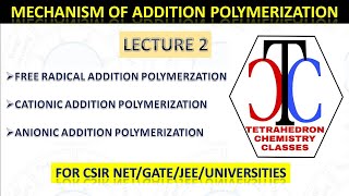 LECTURE 2 ADDITION POLYMERIZATION MECHANISM [upl. by Odragde]