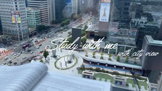 스터디윗미  Study with me 1HR ☕️라운지에서 내려다 보는 시티뷰  jazz piano ver  같이 공부해요 스터디위드미 [upl. by Abner]