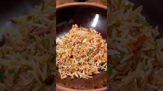 Fried rice with pickled beans and chicken mixed with vegetables friedrice asianfoodFunny Mukbang [upl. by Eidualc]