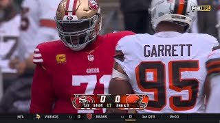 Trent Williams vs Myles Garrett 2023  OL vs DL Matchup [upl. by Neyugn]