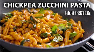 CHICKPEA ZUCCHINI PASTA Recipe  Easy Vegetarian and Vegan Meals  Chickpea recipes [upl. by Edahc]