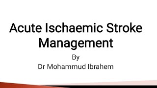 Reperfusion therapy of acute ischemic stroke [upl. by Kulda]