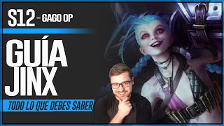 GUÍA JINX S12 ADC  COMO JUGAR CON JINX  COMBOS  HABILIDADES RUNAS OBJETOS COUNTERS TIPS 125 [upl. by Nylac]