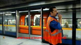 Jubilee line 1996 stock train at Waterloo  New York style announcements on Friday evening [upl. by Berne354]