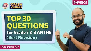 Top 30 ANTHE Physics Questions for Class 7 amp 8  ANTHE 2022 Exam Preparation  BYJUS [upl. by Ayadahs184]