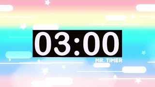 3 Minute Timer with Music for Kids Countdown Videos HD [upl. by Rachael300]