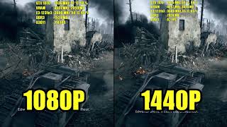 1920x1080 vs 2560x1440  Battlefield 1  GTX 1070 [upl. by Aerdnwahs994]