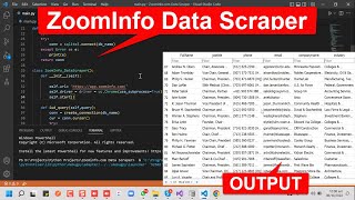 ZoomInfo Data Scraper  Extract Leads without getting blocked  ZoomInfo Data Scraping BotTool [upl. by Eatnohs339]