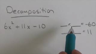 Trinomial Factoring by Decomposition [upl. by Oballa]