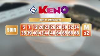 Tirage du soir Keno® du 11 janvier 2024  Résultat officiel  FDJ [upl. by Oinota]