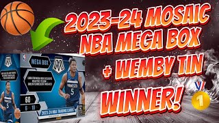 🏀 202324 Mosaic NBA Mega Box 📦  WEMBY Tin Giveaway Winner 🥇 mosaicbasketball [upl. by Ymarej214]