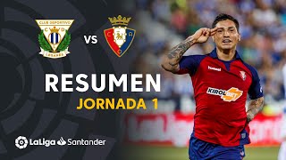 Resumen de CD Leganés vs CA Osasuna 01 [upl. by Analihp464]