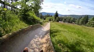 Sommerrodelbahn am Silberberg in Bodenmais klassische Rodelbahn onride Rodelbahn Bodenmais [upl. by Nalyk]