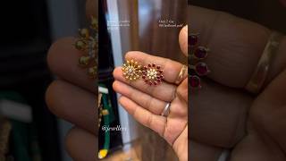 ♥️ Beautiful gold latest 3 in 1 stud earrings designs only 7 grams studs viralvideo goldjewellery [upl. by Irahs]