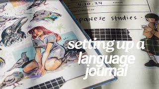 journal set up for language learning ✦ midori b6 slim  why amp how im learning japanese [upl. by Busiek]