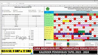 Cara Menghitung Pekan Efektif Semester Genap TP 20232024 [upl. by Llerret323]